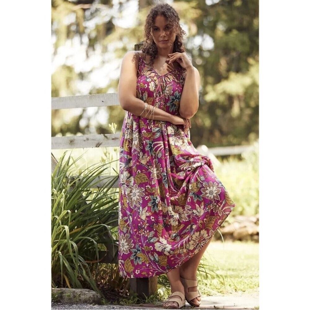 Anthropologie Drama‎ Beach midi dress sz L